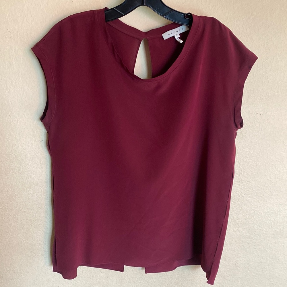 Sandro Sleeveless Silk Top